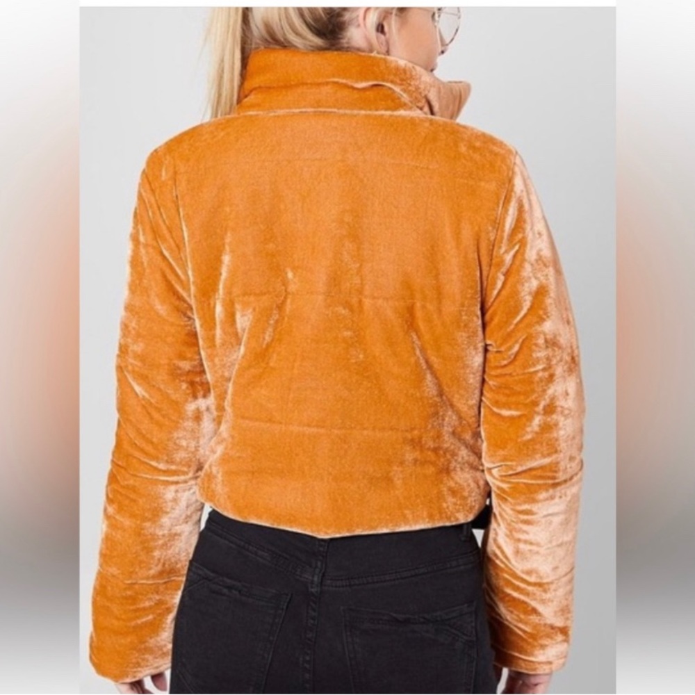 Shinestar Velvet cropped puffer jacket - super trendy and adorable